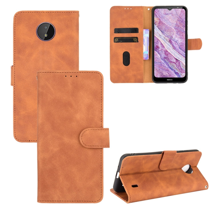 Solid Color Skin Feel Magnetic Buckle Horizontal Flip Calf Texture PU Leather Case with Holder & Card Slots & Wallet, For vivo X60 Pro / X60 5G, For Nokia C10