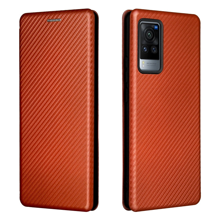 Carbon Fiber Texture Magnetic Horizontal Flip TPU + PC + PU Leather Case with Card Slot, For vivo X60 Pro / X60 5G, For Nokia C10, For Nokia C20