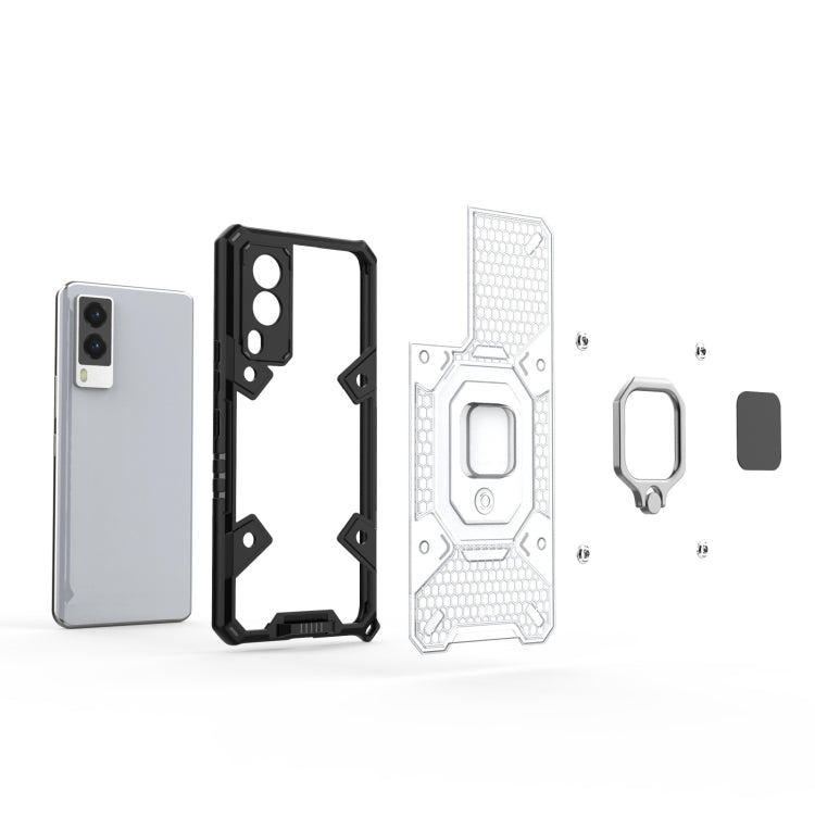 Space PC+TPU Ring Holder Protective Case, For vivo V21e 5G, For iPhone 13 Pro Max