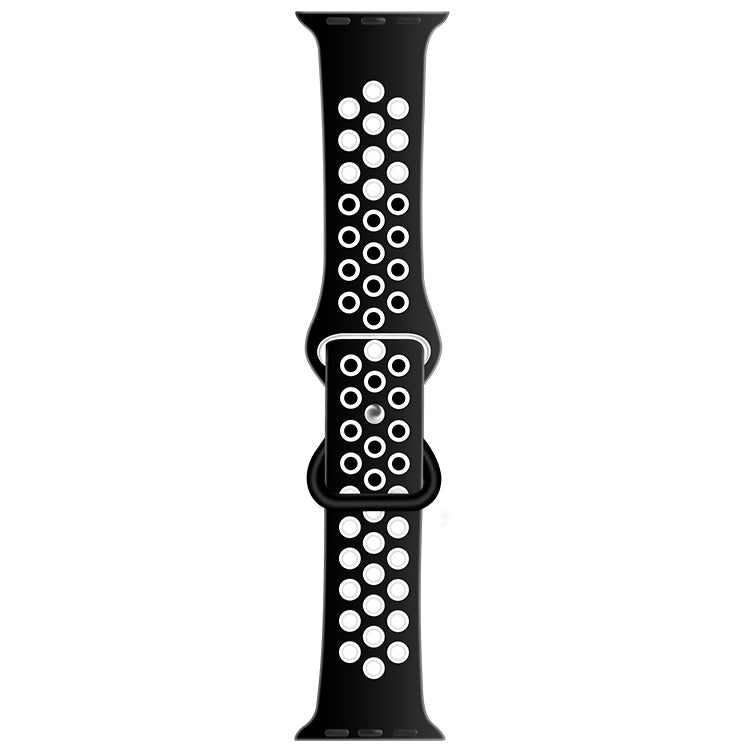 Butterfly Buckle Dual-tone Liquid Silicone Replacement Watchband For Apple Watch Series, 7 41mm / 6 &amp; SE &amp; 5 &amp; 4 40mm / 3 &amp; 2 &amp; 1 38mm, 7 45mm / 6 &amp; SE &amp; 5 &amp; 4 44mm / 3 &amp; 2 &amp; 1 42mm