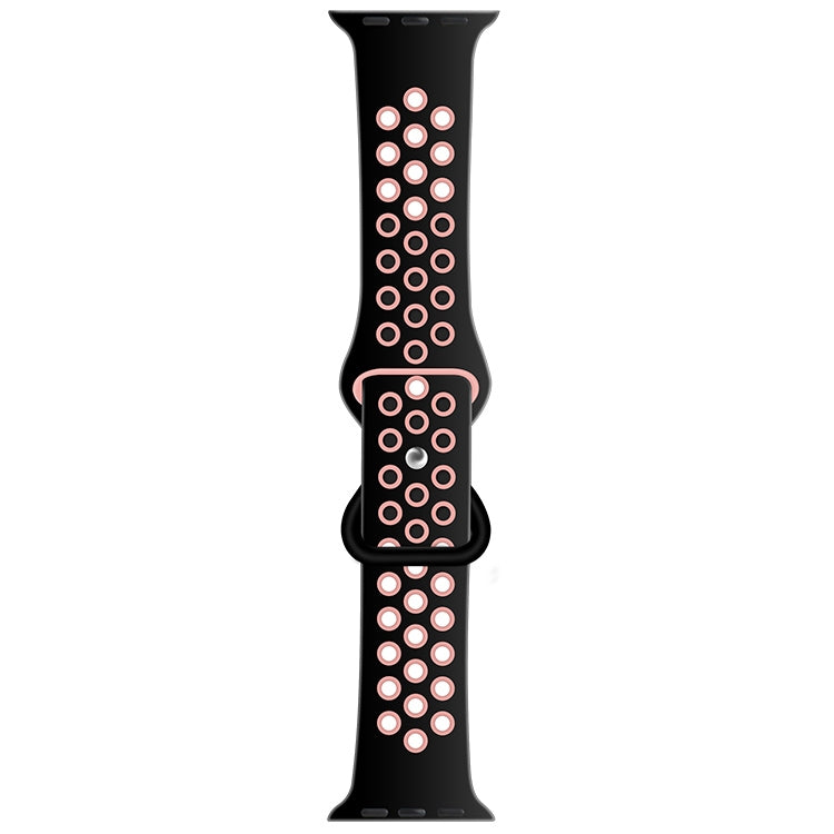 Butterfly Buckle Dual-tone Liquid Silicone Replacement Watchband For Apple Watch Series, 7 41mm / 6 &amp; SE &amp; 5 &amp; 4 40mm / 3 &amp; 2 &amp; 1 38mm, 7 45mm / 6 &amp; SE &amp; 5 &amp; 4 44mm / 3 &amp; 2 &amp; 1 42mm