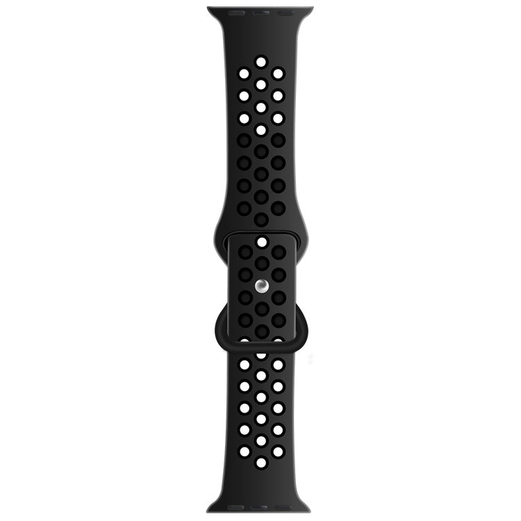 Butterfly Buckle Dual-tone Liquid Silicone Replacement Watchband For Apple Watch Series, 7 41mm / 6 &amp; SE &amp; 5 &amp; 4 40mm / 3 &amp; 2 &amp; 1 38mm, 7 45mm / 6 &amp; SE &amp; 5 &amp; 4 44mm / 3 &amp; 2 &amp; 1 42mm