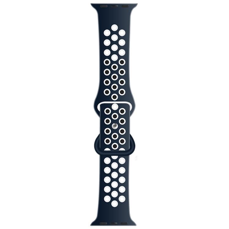 Butterfly Buckle Dual-tone Liquid Silicone Replacement Watchband For Apple Watch Series, 7 41mm / 6 &amp; SE &amp; 5 &amp; 4 40mm / 3 &amp; 2 &amp; 1 38mm, 7 45mm / 6 &amp; SE &amp; 5 &amp; 4 44mm / 3 &amp; 2 &amp; 1 42mm