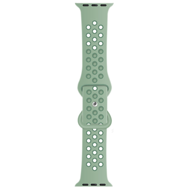 Butterfly Buckle Dual-tone Liquid Silicone Replacement Watchband For Apple Watch Series, 7 41mm / 6 &amp; SE &amp; 5 &amp; 4 40mm / 3 &amp; 2 &amp; 1 38mm, 7 45mm / 6 &amp; SE &amp; 5 &amp; 4 44mm / 3 &amp; 2 &amp; 1 42mm