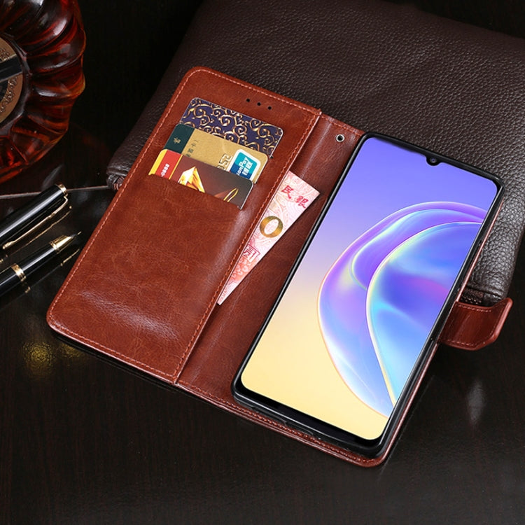 idewei Crazy Horse Texture Horizontal Flip Leather Case with Holder & Card Slots & Wallet, For vivo V21e 5G