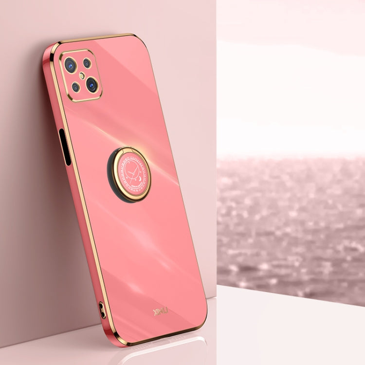 XINLI Straight Edge 6D Electroplate TPU Phone Case with Ring Holder