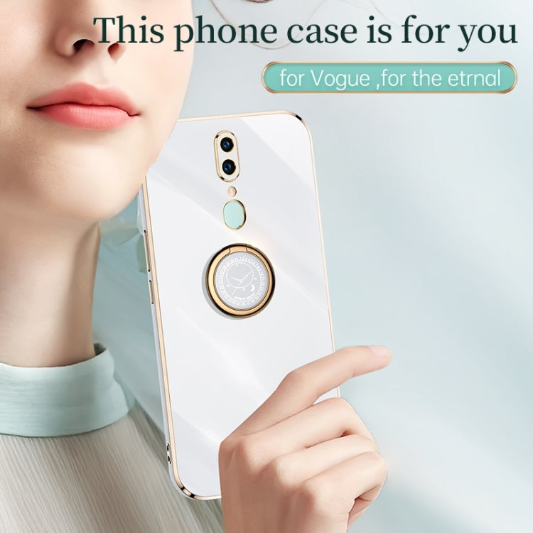 XINLI Straight Edge 6D Electroplate TPU Phone Case with Ring Holder, For OPPO F11, For OPPO Find X3 Pro, For OPPO K9, For OPPO Reno4