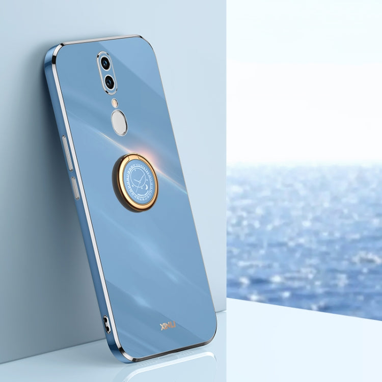 XINLI Straight Edge 6D Electroplate TPU Phone Case with Ring Holder