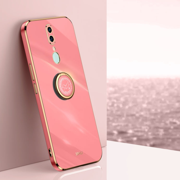 XINLI Straight Edge 6D Electroplate TPU Phone Case with Ring Holder