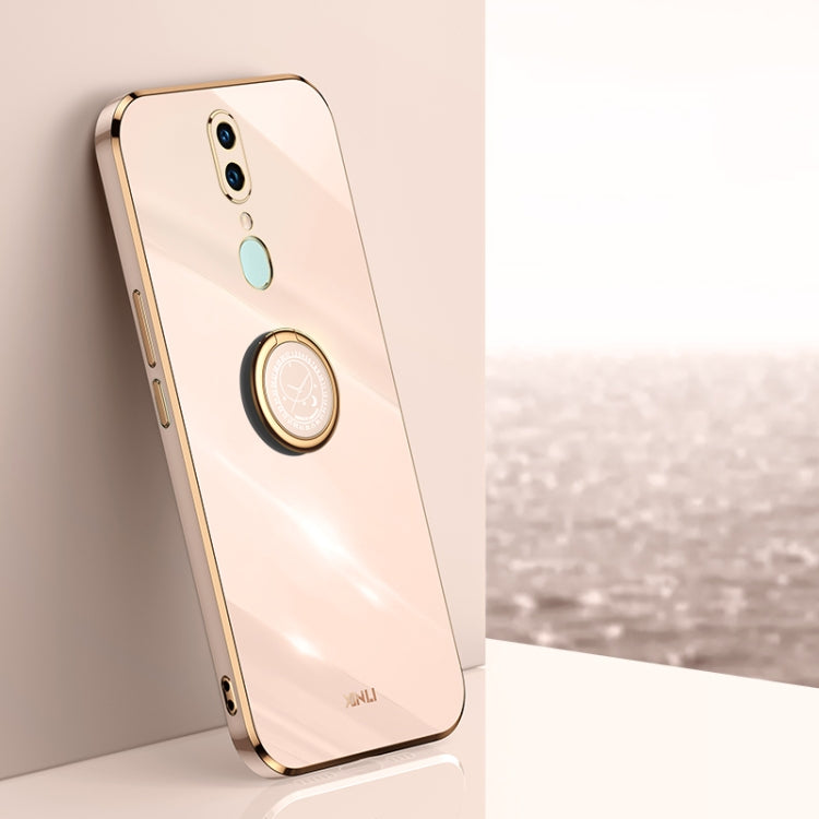 XINLI Straight Edge 6D Electroplate TPU Phone Case with Ring Holder