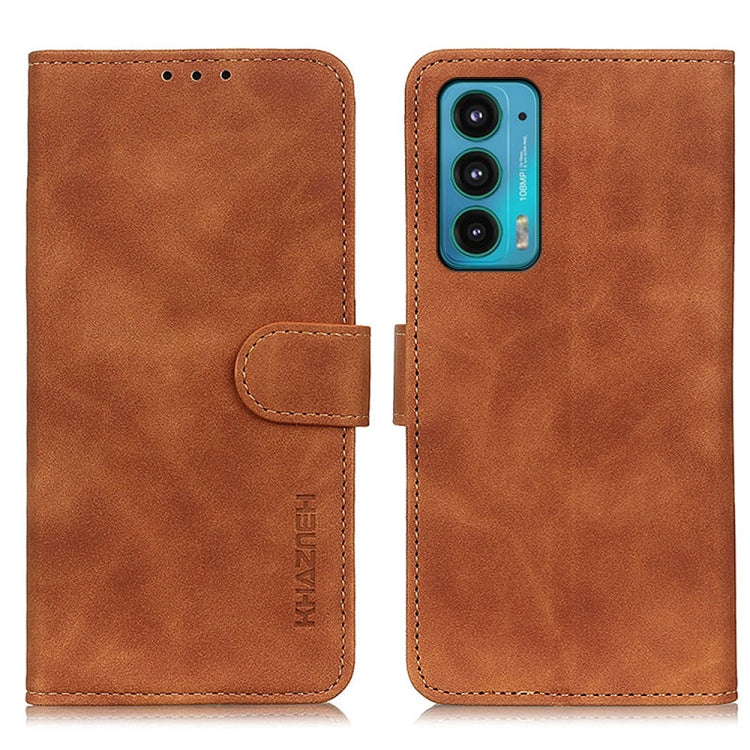 KHAZNEH Retro Texture PU + TPU Horizontal Flip Leather Case with Holder & Card Slots & Wallet, For Motorola Edge 20, For OPPO A16