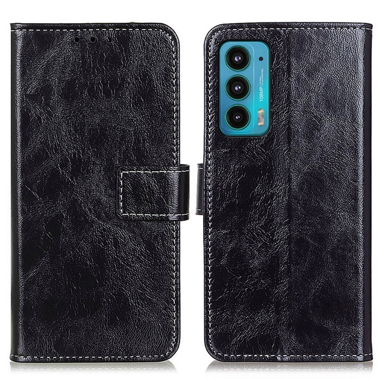 Retro Crazy Horse Texture Horizontal Flip Leather Case with Holder & Card Slots & Photo Frame & Wallet, For Motorola Edge 20, For OPPO A16