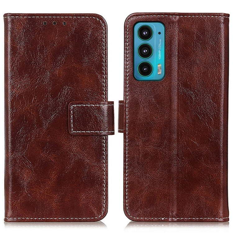 Retro Crazy Horse Texture Horizontal Flip Leather Case with Holder & Card Slots & Photo Frame & Wallet, For Motorola Edge 20, For OPPO A16