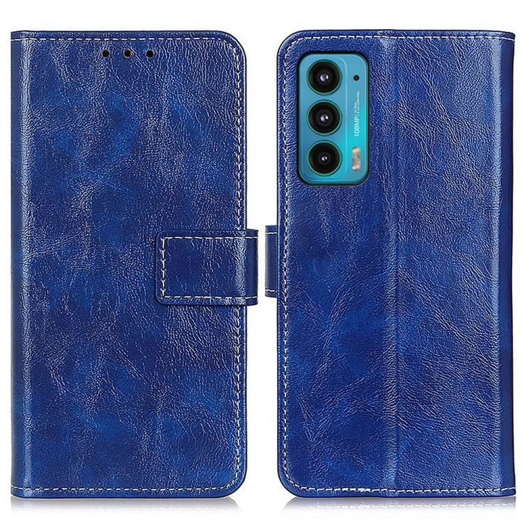 Retro Crazy Horse Texture Horizontal Flip Leather Case with Holder & Card Slots & Photo Frame & Wallet, For Motorola Edge 20, For OPPO A16