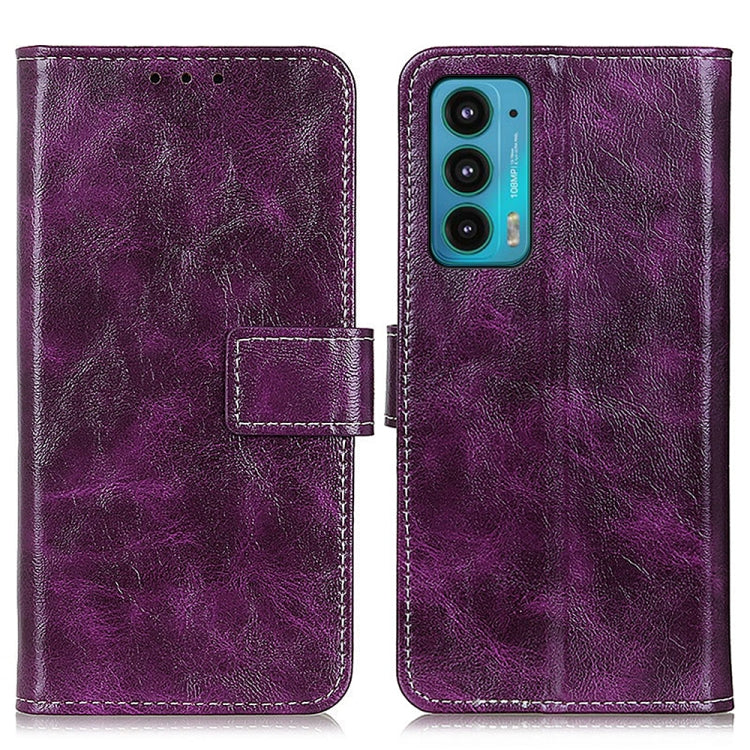 Retro Crazy Horse Texture Horizontal Flip Leather Case with Holder & Card Slots & Photo Frame & Wallet, For Motorola Edge 20, For OPPO A16