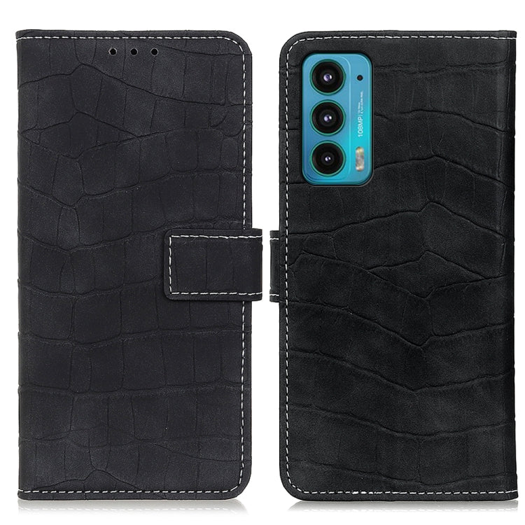 Magnetic Crocodile Texture Horizontal Flip Leather Case with Holder & Card Slots & Wallet, For Motorola Edge 20, For OPPO A16