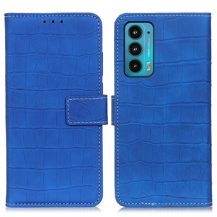 Magnetic Crocodile Texture Horizontal Flip Leather Case with Holder & Card Slots & Wallet, For Motorola Edge 20, For OPPO A16