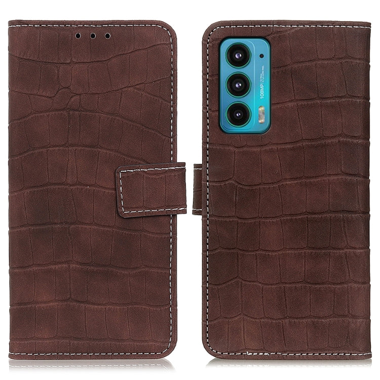 Magnetic Crocodile Texture Horizontal Flip Leather Case with Holder & Card Slots & Wallet, For Motorola Edge 20, For OPPO A16