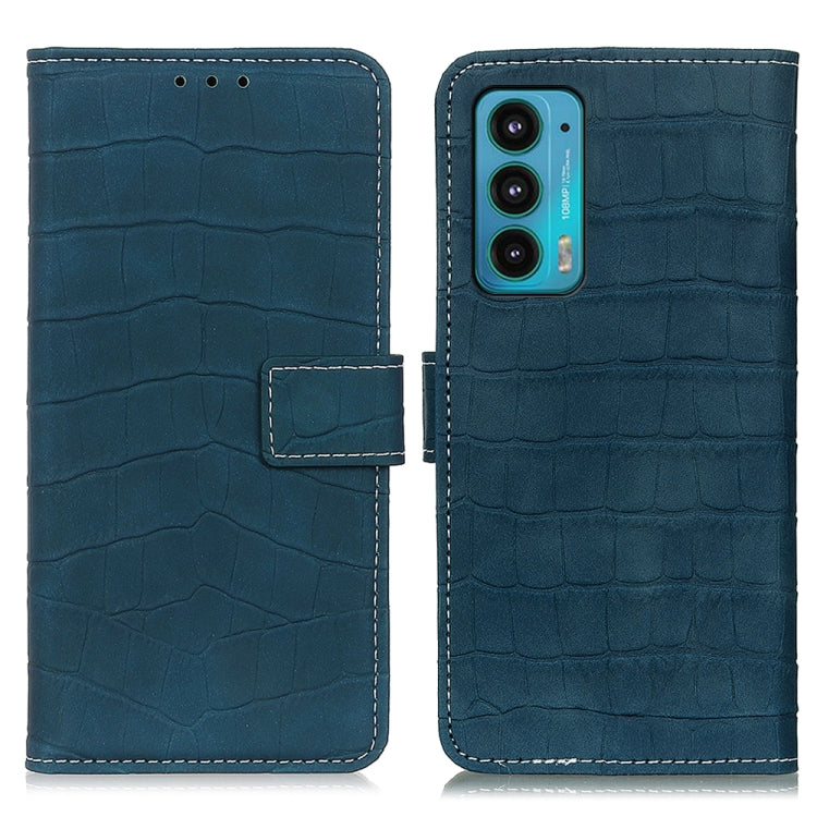 Magnetic Crocodile Texture Horizontal Flip Leather Case with Holder & Card Slots & Wallet, For Motorola Edge 20, For OPPO A16