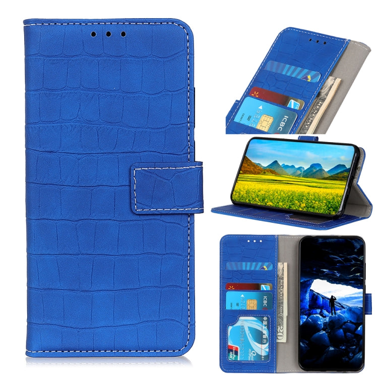 Magnetic Crocodile Texture Horizontal Flip Leather Case with Holder & Card Slots & Wallet, For Motorola Edge 20, For OPPO A16