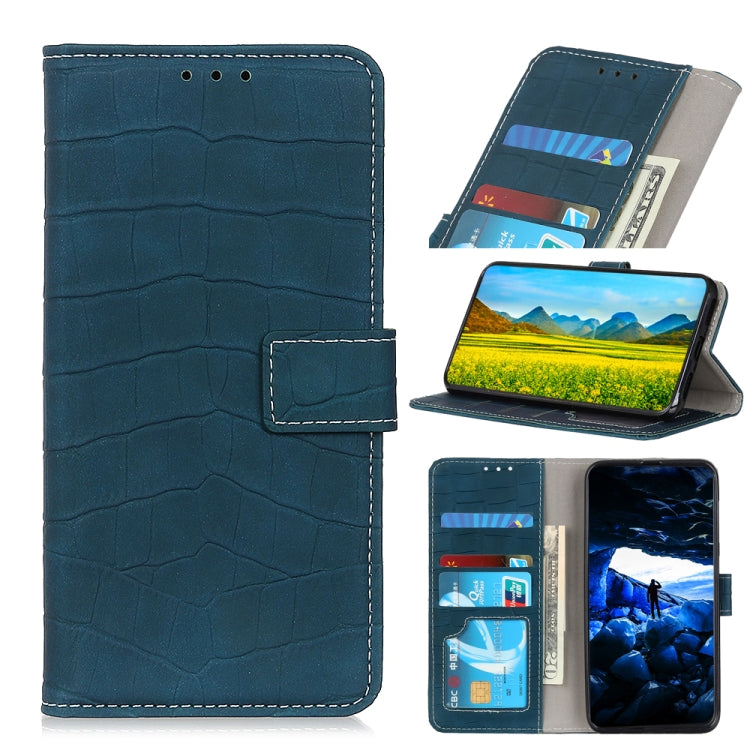 Magnetic Crocodile Texture Horizontal Flip Leather Case with Holder & Card Slots & Wallet, For Motorola Edge 20, For OPPO A16