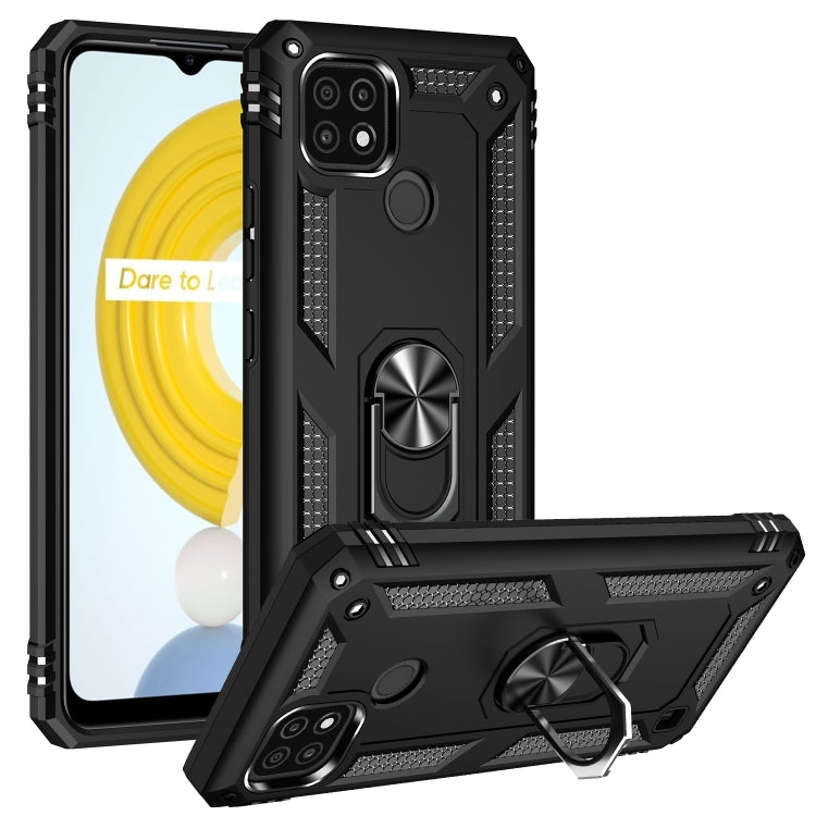 Shockproof TPU + PC Protective Case with 360 Degree Rotating Holder, For OPPO Realme C21