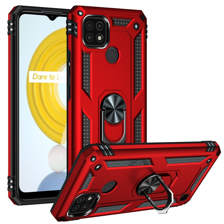 Shockproof TPU + PC Protective Case with 360 Degree Rotating Holder, For OPPO Realme C21