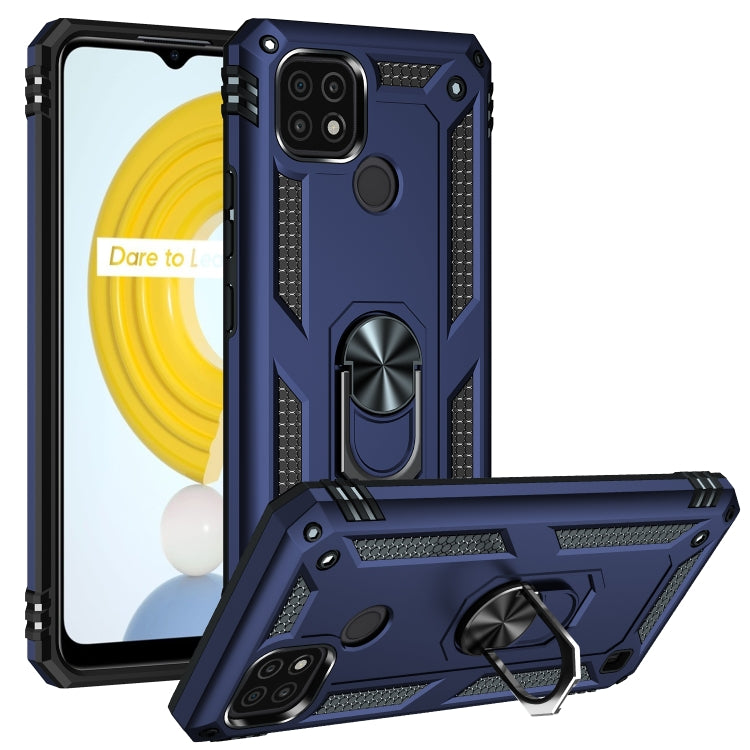 Shockproof TPU + PC Protective Case with 360 Degree Rotating Holder, For OPPO Realme C21