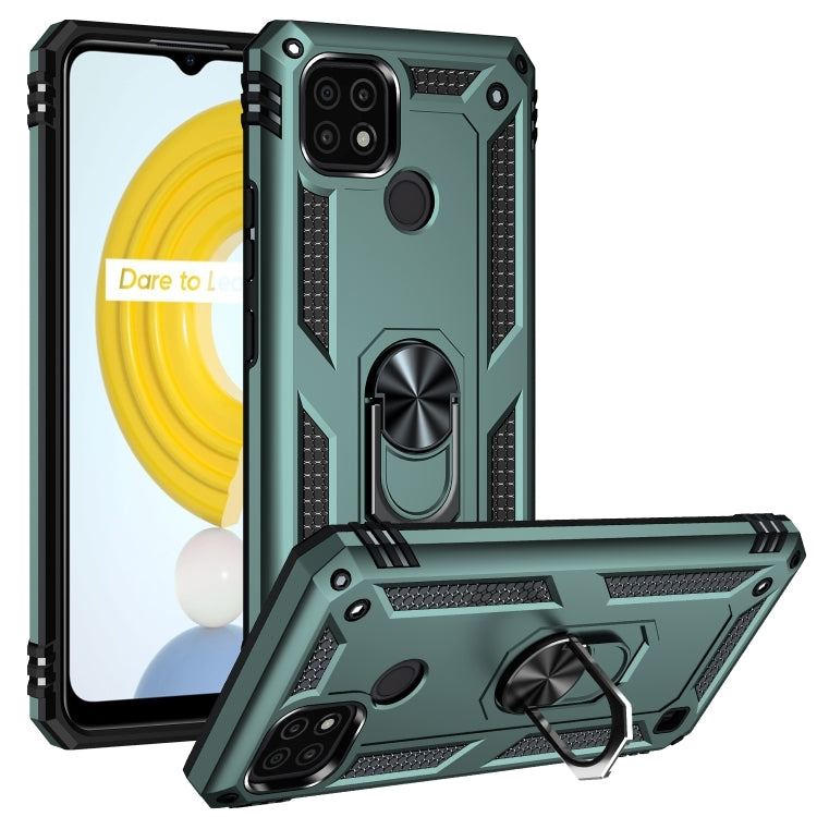 Shockproof TPU + PC Protective Case with 360 Degree Rotating Holder, For OPPO Realme C21