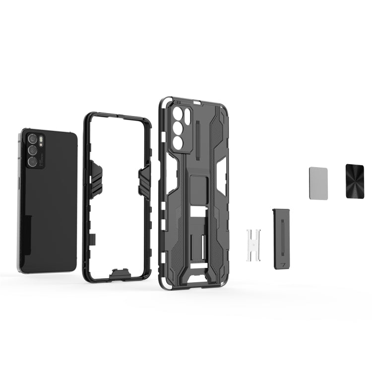 Supersonic PC + TPU Shock-proof Protective Case with Holder, For OPPO Reno6 Pro 5G