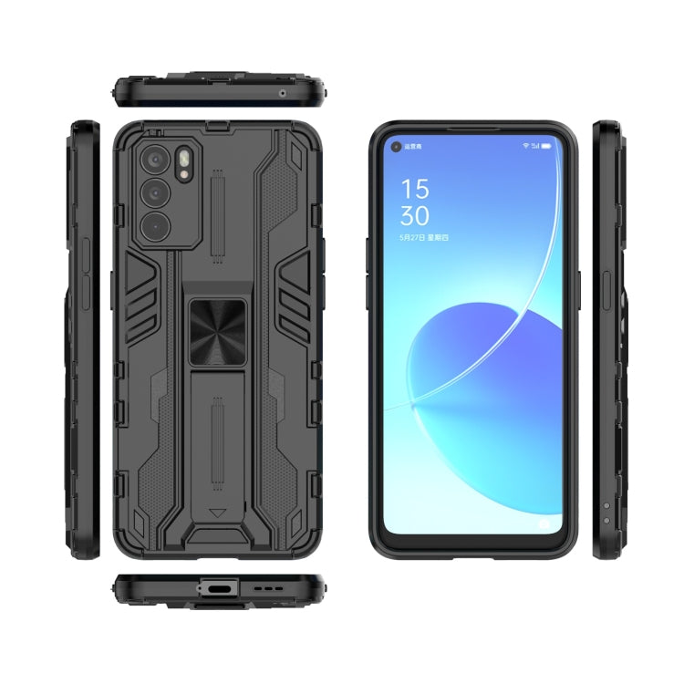 Supersonic PC + TPU Shock-proof Protective Case with Holder, For OPPO Reno6 Pro 5G