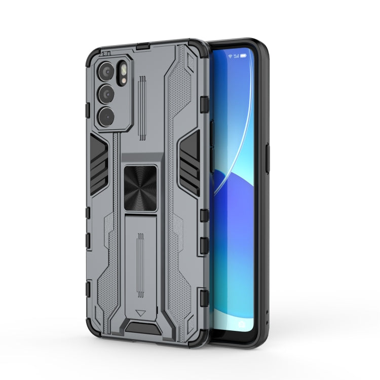 Supersonic PC + TPU Shock-proof Protective Case with Holder, For OPPO Reno6 Pro 5G