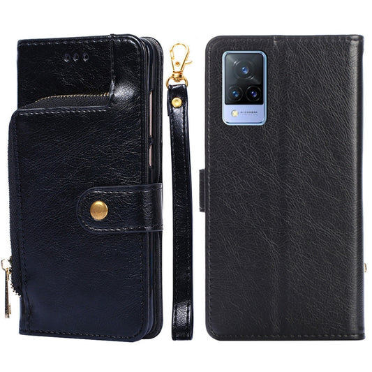 Zipper Bag PU + TPU Horizontal Flip Leather Case with Holder &amp; Card Slot &amp; Wallet &amp; Lanyard, For vivo V21 5G / 4G, For vivo V21e 4G / Y73 2021, For vivo X60 Pro, For vivo Y51 2020 4G, For vivo Y52s 5G, For vivo Y72 5G / iQOO Z3