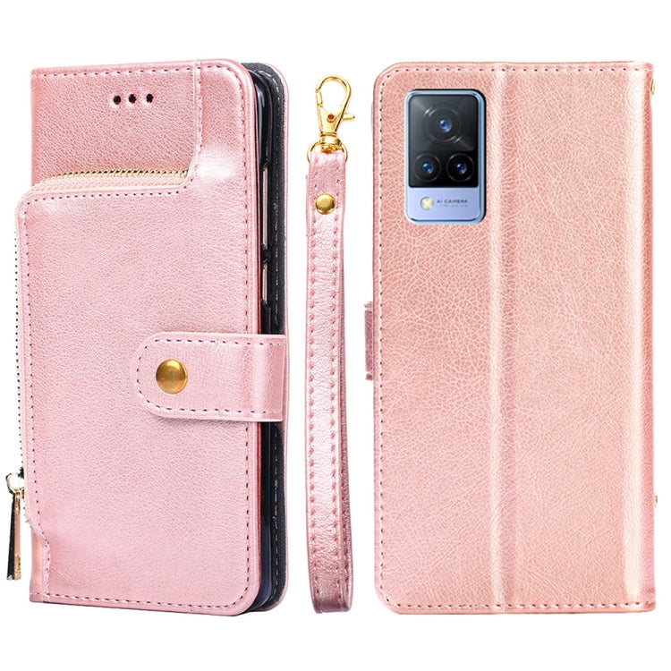 Zipper Bag PU + TPU Horizontal Flip Leather Case with Holder & Card Slot & Wallet & Lanyard, For vivo V21 5G / 4G, For vivo V21e 4G / Y73 2021, For vivo X60 Pro, For vivo Y51 2020 4G, For vivo Y52s 5G, For vivo Y72 5G / iQOO Z3