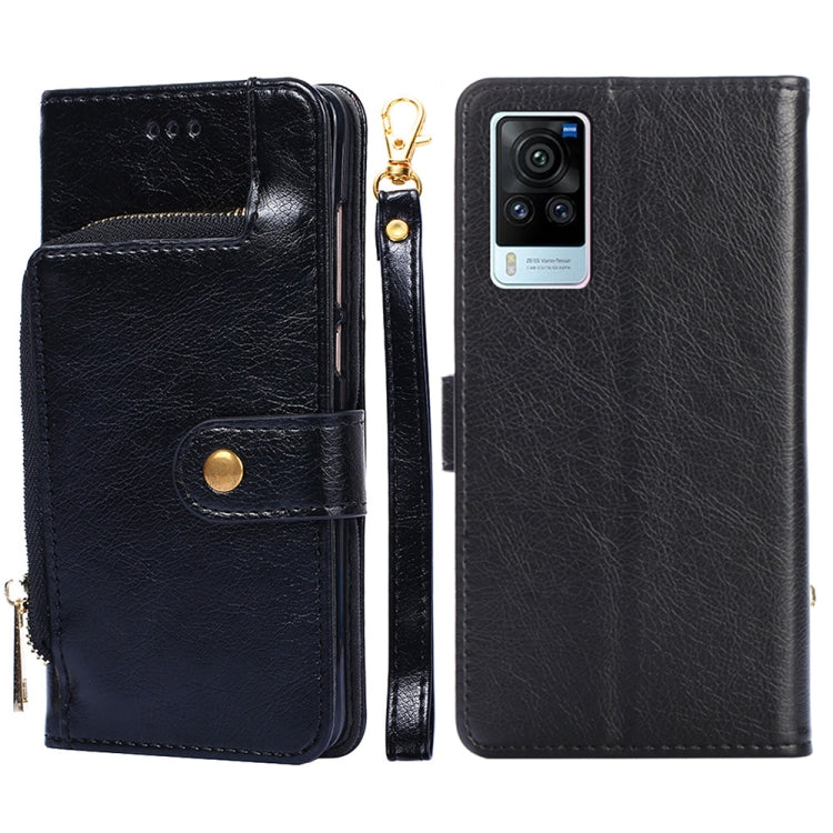 Zipper Bag PU + TPU Horizontal Flip Leather Case with Holder & Card Slot & Wallet & Lanyard, For vivo V21 5G / 4G, For vivo V21e 4G / Y73 2021, For vivo X60 Pro, For vivo Y51 2020 4G, For vivo Y52s 5G, For vivo Y72 5G / iQOO Z3