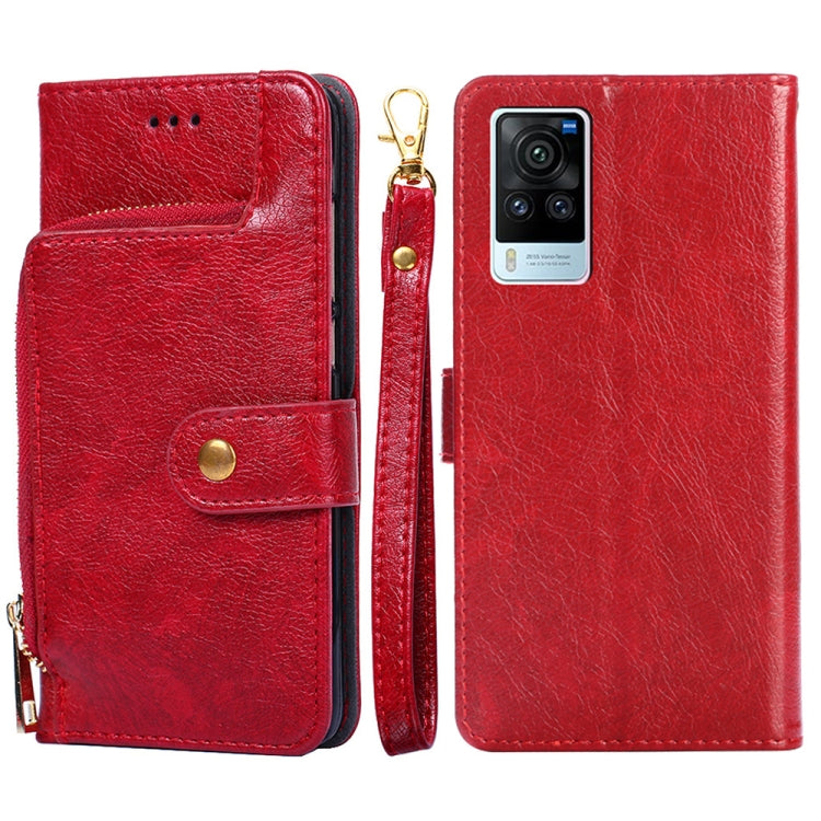 Zipper Bag PU + TPU Horizontal Flip Leather Case with Holder & Card Slot & Wallet & Lanyard, For vivo V21 5G / 4G, For vivo V21e 4G / Y73 2021, For vivo X60 Pro, For vivo Y51 2020 4G, For vivo Y52s 5G, For vivo Y72 5G / iQOO Z3