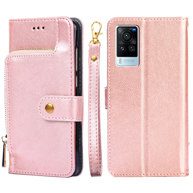 Zipper Bag PU + TPU Horizontal Flip Leather Case with Holder & Card Slot & Wallet & Lanyard, For vivo V21 5G / 4G, For vivo V21e 4G / Y73 2021, For vivo X60 Pro, For vivo Y51 2020 4G, For vivo Y52s 5G, For vivo Y72 5G / iQOO Z3