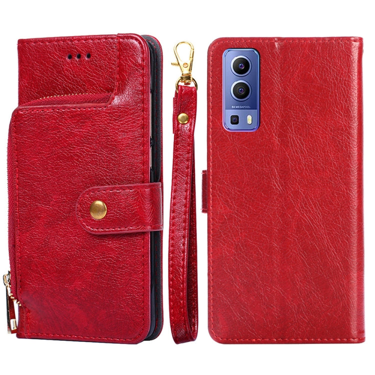 Zipper Bag PU + TPU Horizontal Flip Leather Case with Holder & Card Slot & Wallet & Lanyard, For vivo V21 5G / 4G, For vivo V21e 4G / Y73 2021, For vivo X60 Pro, For vivo Y51 2020 4G, For vivo Y52s 5G, For vivo Y72 5G / iQOO Z3