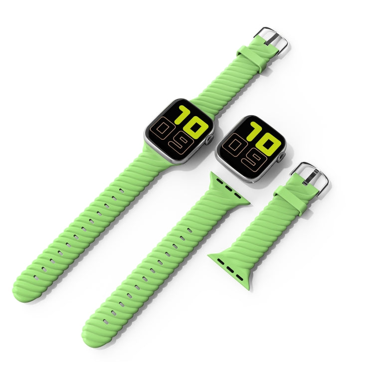 Solid color Twist Silicone Replacement Strap Watchband For Apple Watch Series, 7 41mm / 6 & SE & 5 & 4 40mm / 3 & 2 & 1 38mm, 7 45mm / 6 & SE & 5 & 4 44mm / 3 & 2 & 1 42mm
