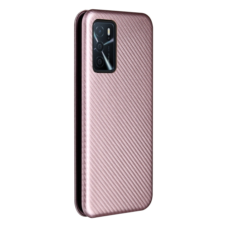 Carbon Fiber Texture Magnetic Horizontal Flip TPU + PC + PU Leather Case with Card Slot, For OPPO A16, For Sharp Aquos Sense 6