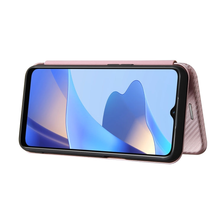 Carbon Fiber Texture Magnetic Horizontal Flip TPU + PC + PU Leather Case with Card Slot, For OPPO A16, For Sharp Aquos Sense 6