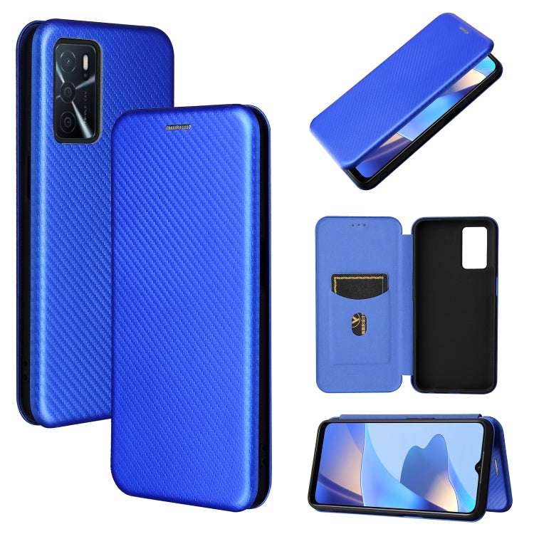 Carbon Fiber Texture Magnetic Horizontal Flip TPU + PC + PU Leather Case with Card Slot, For OPPO A16, For Sharp Aquos Sense 6