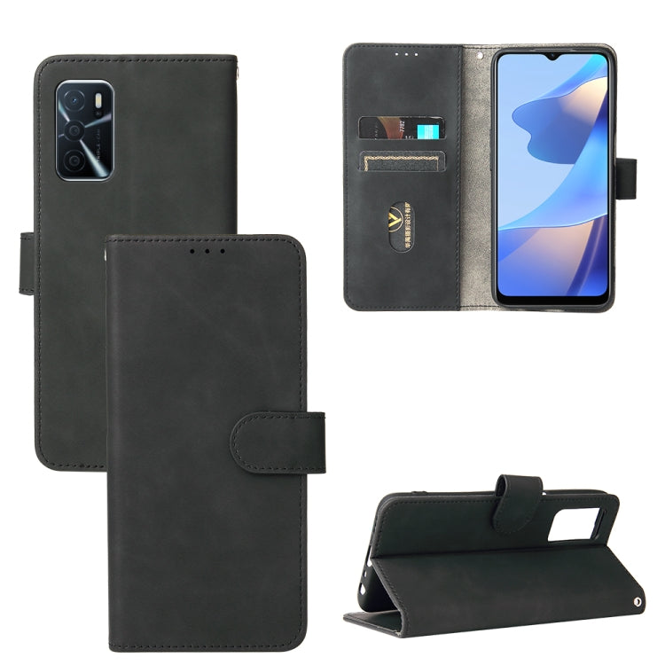 Solid Color Skin Feel Magnetic Buckle Horizontal Flip Calf Texture PU Leather Case with Holder & Card Slots & Wallet