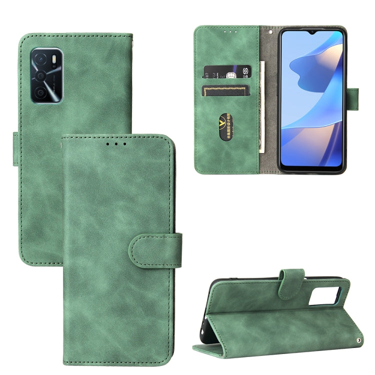 Solid Color Skin Feel Magnetic Buckle Horizontal Flip Calf Texture PU Leather Case with Holder & Card Slots & Wallet