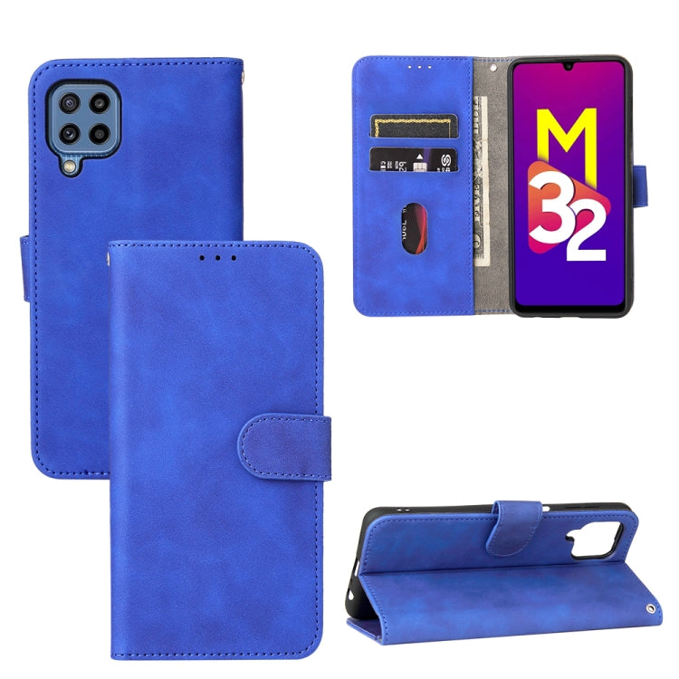 Solid Color Skin Feel Magnetic Buckle Horizontal Flip Calf Texture PU Leather Case with Holder & Card Slots & Wallet