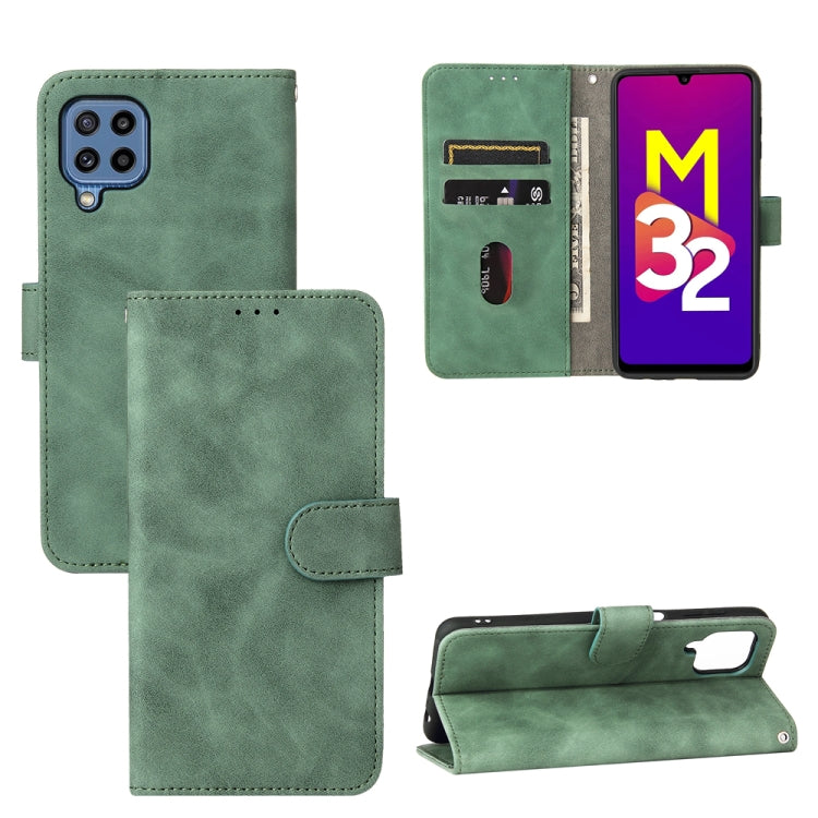 Solid Color Skin Feel Magnetic Buckle Horizontal Flip Calf Texture PU Leather Case with Holder & Card Slots & Wallet