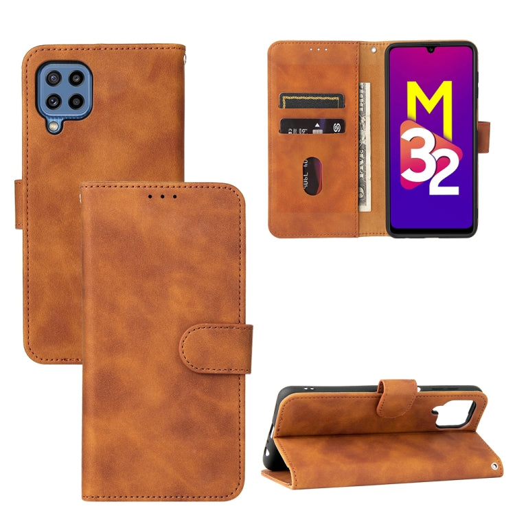 Solid Color Skin Feel Magnetic Buckle Horizontal Flip Calf Texture PU Leather Case with Holder &amp; Card Slots &amp; Wallet