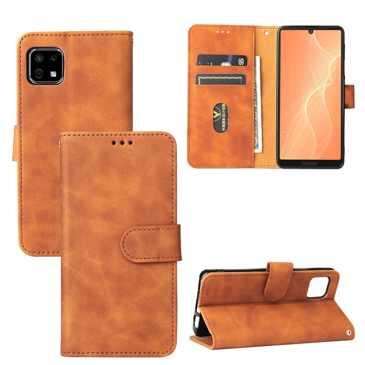 Solid Color Skin Feel Magnetic Buckle Horizontal Flip Calf Texture PU Leather Case with Holder & Card Slots & Wallet