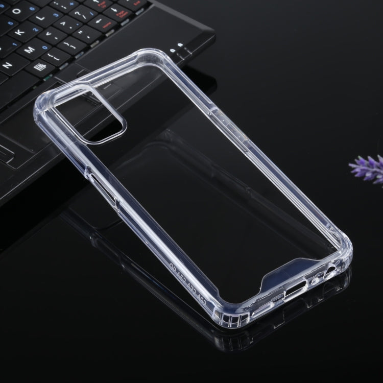 Four-corner Shockproof Transparent TPU + PC Protective Case