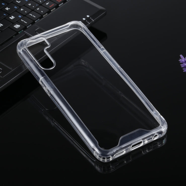 Four-corner Shockproof Transparent TPU + PC Protective Case
